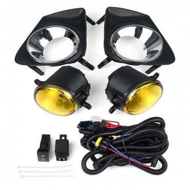 Car Front Bumper Fog Lights Lamp with H11 Bulb Switch Kit Pair For Toyota Corolla 2011-2013