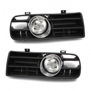 Car Front Fog Light Lamp Grille Set For VW GOLF 1998-2005 Black