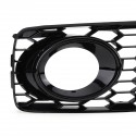 Front Fog Light Lamp Cover Grille Grill Honeycomb Hex Black For Audi A5 S-Line S5 B8 RS5 2008-2012