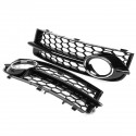 Front Fog Light Lamp Grille Grill Cover Honeycomb Hex RS Style Chrome Silver For Audi TT 8J 2006-2014