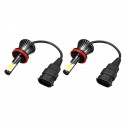 Pair 2600LM 6W COB LED Car Fog Lights H1 H3 H4 H7 H8/H11 9005/9006 Dual Color 3000K/6000K