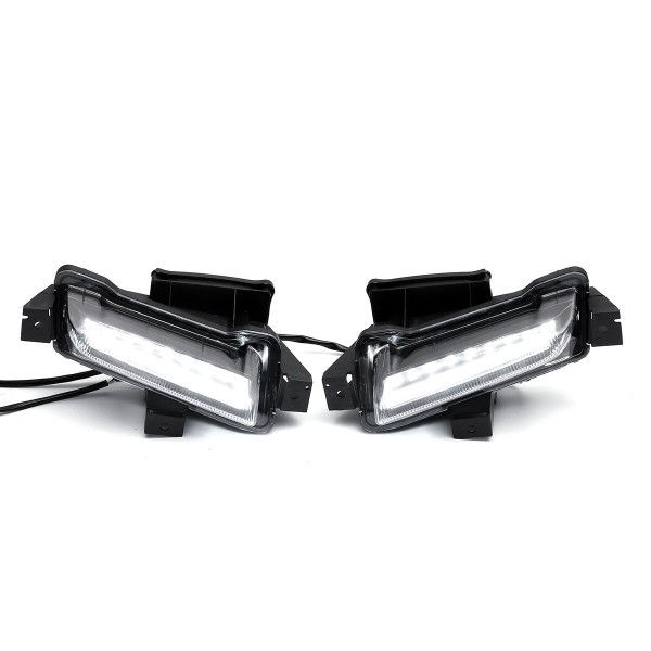 White+ Amber Daytime Running Lights Car Lights LED For 2016-2018 Chevy Camaro ZL1 1LT RS DRL Car Fog Lights LED Clear Lens