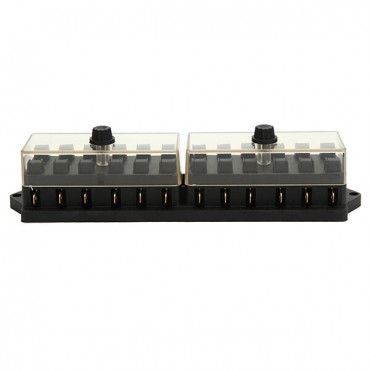 12V Universal Car Truck Boat 12 Way Standard Blade Block Fuse Box Holder Circuit