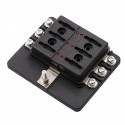 6-Way Fuse Box Block Holder 32V Bus Bar Kit with LED Indicator For Car Boat