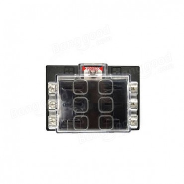 JZ5501 Jiazhan Car 6 Way Air Condition Fuse Box Circuit Protect Fuse Block Holder Clear Cover