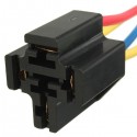Pre Wired 4/5 Pin Relay Mounting Base Socket Holder With 30A 14V Fused 4-Pin