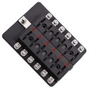 12 Way Fuse Box 12V 32V Circuit Standard Blade Block Holder Kit Car Caravan