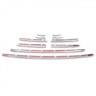 10pcs Car Chrome ABS Front Grille Grill Cover Decoration Trim for Audi A3 2017 2018