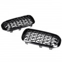 1Pair Black Front Kidney Grill Grille For BMW X5 F15 X6 F16 2014-2017 Glossy Black
