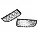 1Pair Front Kidney Grill Grilles Diamond Mesh Upper Hood Eyelids For BMW E90 E91