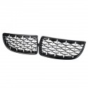 1Pair Front Kidney Grill Grilles Diamond Mesh Upper Hood Eyelids For BMW E90 E91