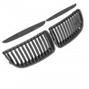 2PCS Carbon Fiber Front Kidney Grill Grille For BMW 3 Series E90 E91 4Dr Sedan Touring 2005-08