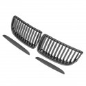 2PCS Carbon Fiber Front Kidney Grill Grille For BMW 3 Series E90 E91 4Dr Sedan Touring 2005-08