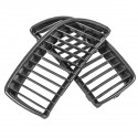 2PCS Carbon Fiber Front Kidney Grill Grille For BMW 3 Series E90 E91 4Dr Sedan Touring 2005-08