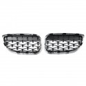 2PCS Front Grill Grille Chrome Diamond Meteor For BMW 3 Series E90 E92