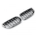 2PCS Front Grill Grille Chrome Diamond Meteor For BMW 3 Series E90 E92