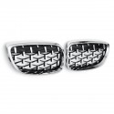 2PCS Front Grill Grille Chrome Diamond Meteor For BMW 3 Series E90 E92