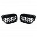 2PCS Front Grill Grille Gloss Black Diamond Meteor For BMW E92 E93 2010-2015 R