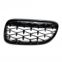 2PCS Front Grill Grille Gloss Black Diamond Meteor For BMW E92 E93 2010-2015 R