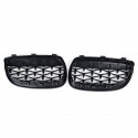 2PCS Front Grille Girll Black Diamond Meteor For BMW 3 Series E90 E92 E93 2006-2010