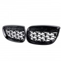 2PCS Front Grille Girll Black Diamond Meteor For BMW 3 Series E90 E92 E93 2006-2010