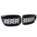 2PCS Front Grille Girll Black Diamond Meteor For BMW 3 Series E90 E92 E93 2006-2010