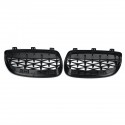 2PCS Front Grille Grill Black&Chrome Diamond Style For BMW 3 Series E90 E92 E93