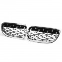 2PCS Grille Grill Front Diamond Meteor Chrome For BMW E92 E93 10-15 #51137254968