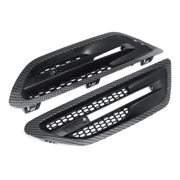 2Pcs Car Carbon Fiber Grille Side Air Flow Vent Grilles For BMW F10/F11/M5 Sedan 2011-2016