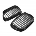 2Pcs Car Glossy Black Front Kidney Grilles For BMW E39 5-Series 525i 528i 530i 540i M5 1997-2003