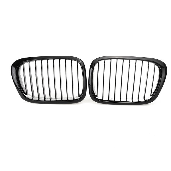 2Pcs Car Glossy Black Front Kidney Grilles For BMW E39 5-Series 525i 528i 530i 540i M5 1997-2003