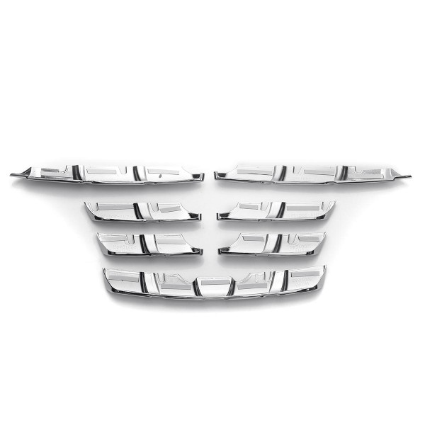 7pcs Car Chrome ABS Front Grille Cover Trim Molding For Renault Kadjar 2015 2016 2017