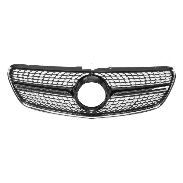 Black Diamond Front Grille for Mercedes W447 V-Class V200 220 250 260 15-18 Without CAMERA