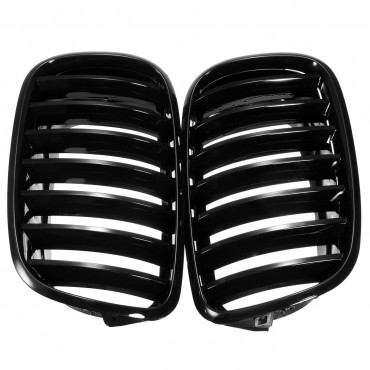 Black Front Hood Grilles Grille 07-13 FOR BMW E70 X5 X5M