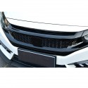 CTR Style Glossy Black Mesh Front Hood Grille For HONDA CIVIC 2016-18 10th Gen JDM