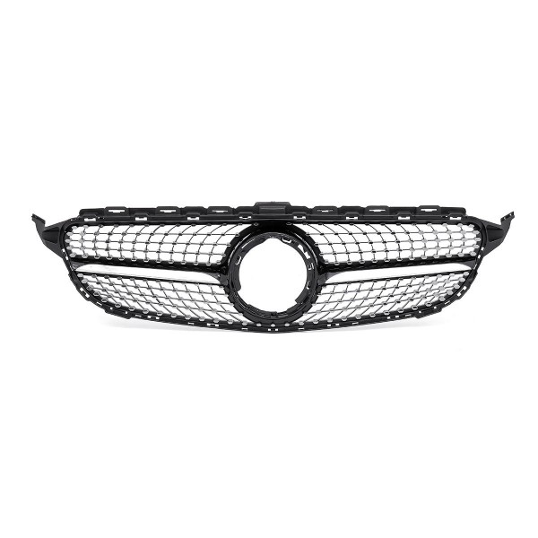 Car Front Diamond Style Grille Mesh For Mercedes New C Class W205 C200 C300 C250 2019
