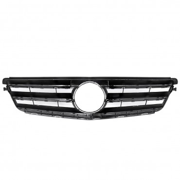 Car Glossy Black Front Upper Grille Grill For Mercedes C Class W204 C180 C200 C300 C350 2008-2014