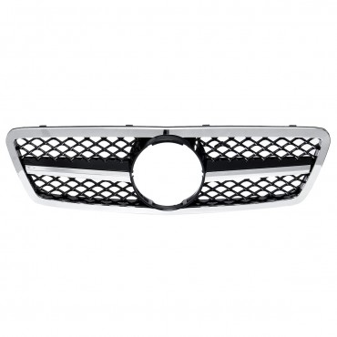 Chrome Silver Front Grille Grill AMG Style For Mercedes Benz C-Class W203 S203 C280 C320 C240 C200 2001-2007