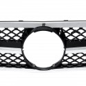 Chrome Silver Front Grille Grill AMG Style For Mercedes Benz C-Class W203 S203 C280 C320 C240 C200 2001-2007