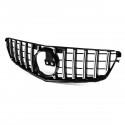 Chrome Silver GT R AMG Style Front Grill Grille For 08-14 Mercedes Benz C-Class W204 C200 C300