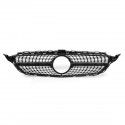 Diamond Black Front Grille Grill For Mercedes-Benz W205 C Class C200 C250 C300 15-18