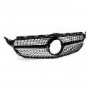 Diamond Black Front Grille Grill For Mercedes-Benz W205 C Class C200 C250 C300 15-18