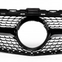 Diamond Black Front Grille Grill For Mercedes-Benz W205 C Class C200 C250 C300 15-18