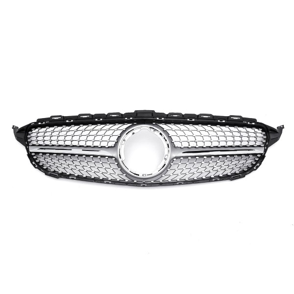 Diamond Front Grill Grille For Mercedes Benz C Class W205 C200 C300 C250 2019 ON