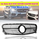 Diamond Grille ABS Silver For Mercedes Benz GLA X156 GLA180 GLA200 GLA250 2014-2016