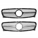 Diamond Grille ABS Silver For Mercedes Benz GLA X156 GLA180 GLA200 GLA250 2014-2016