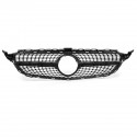 Diamond Style Look Front Grille Grill Chrome Silver For Mercedes Benz C Class W205 C200 C250 C300 C350 2015-2018 Without Camera