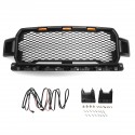 For Ford F150 2018 2019 Raptor Style Front Grille Grill Black Amber LED Lights