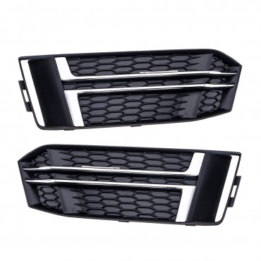 Front Bumper Fog Light Lamp Grille Grill 8W0807681F 8W0807682F For Audi A4 B9 S-LINE 2016-2018