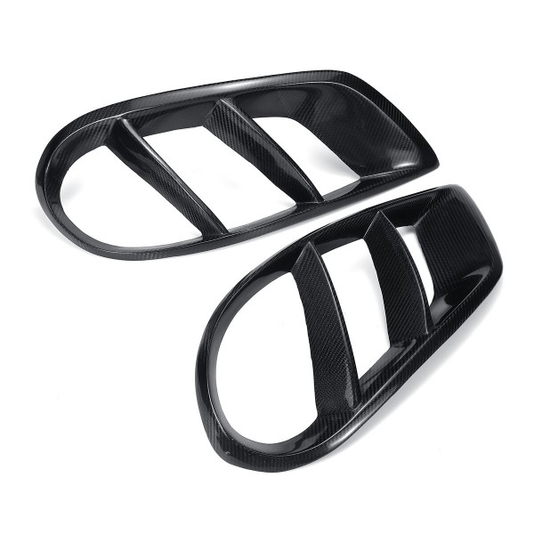 Front Bumper Grill Fog Light Cover Carbon Fiber For Mercedes W205